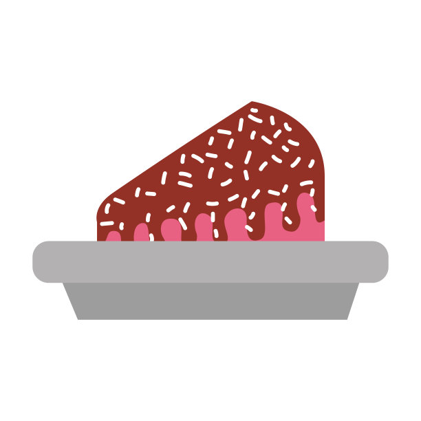 盘子上的一块蛋糕，甜点，甜奶油，生日食品图片下载