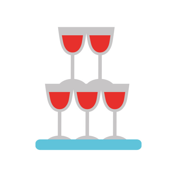 香槟酒杯金字塔饮庆祝活动图片下载