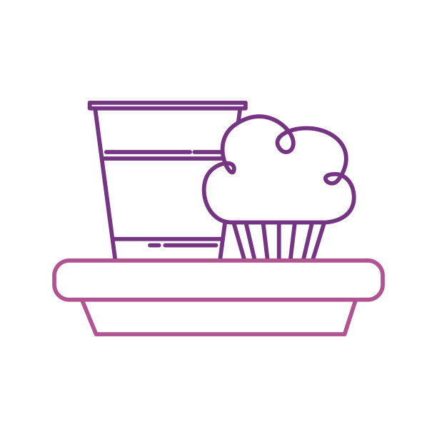 生日纸杯蛋糕和苏打饮料食品派对图片下载