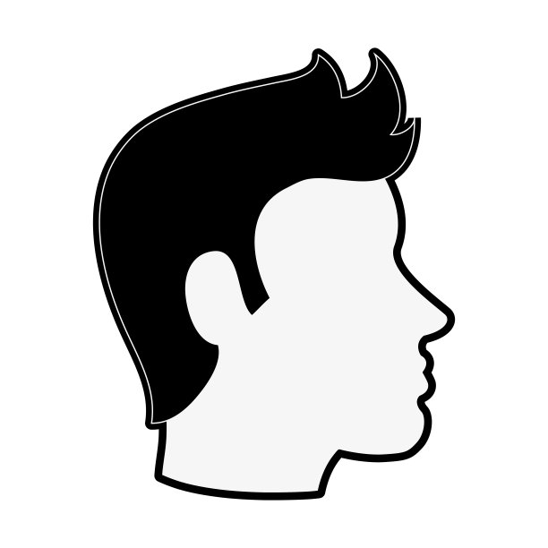 男人头像侧面图标图片下载