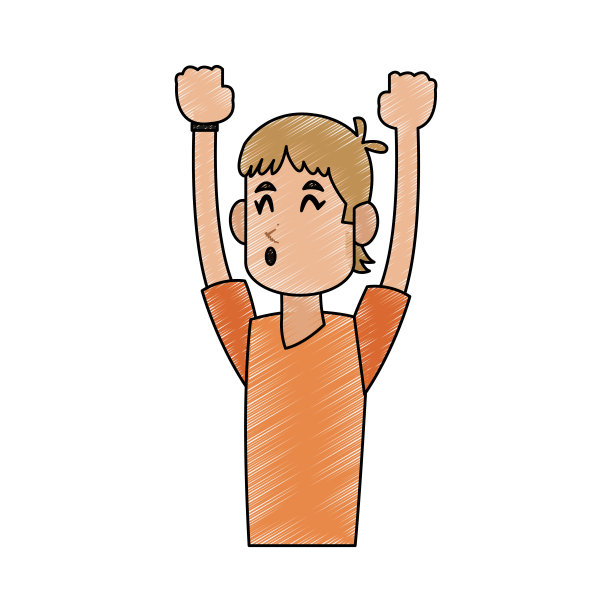 男人开心兴奋的脸图标形象图片下载