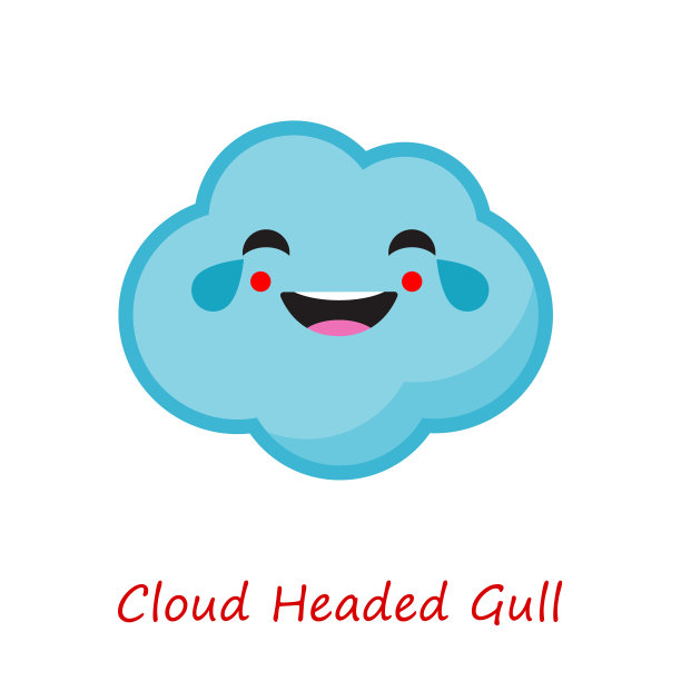 横幅云的情绪。可爱的卡通。矢量插图。图片下载