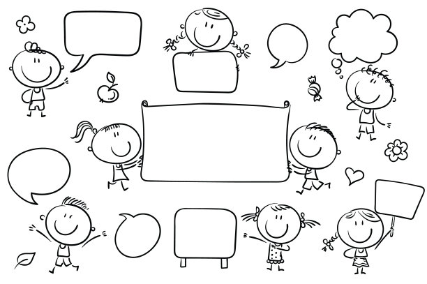 演讲泡泡和手势图片下载