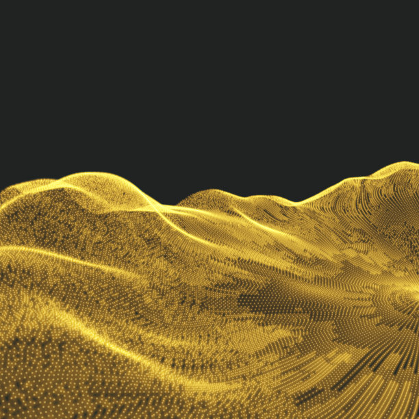 景观背景。地形。网络空间网格。三维技术矢量插图。图片下载
