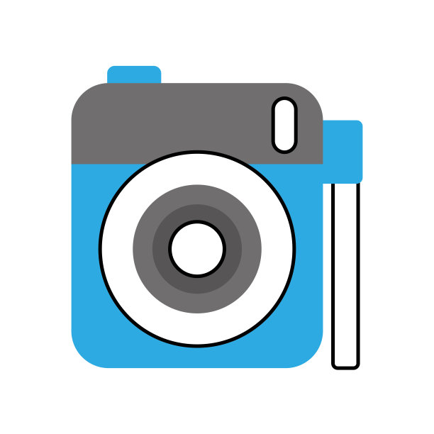 卡通相机镜头闪钮装置图片下载