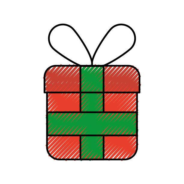 圣诞礼盒包装丝带庆祝素材图片