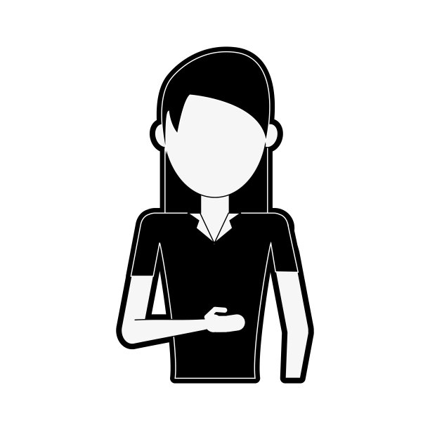 年轻女子卡通图片下载