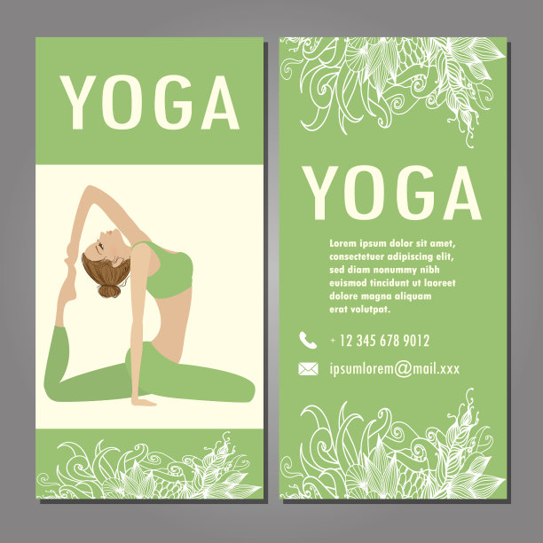 设计模板瑜伽工作室名片图片下载