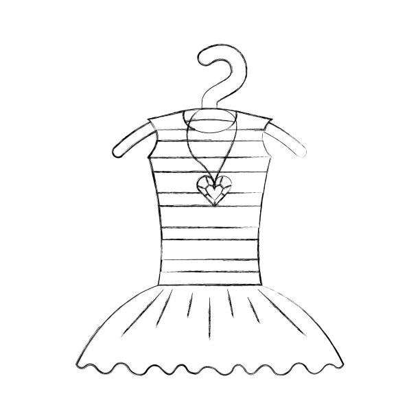 芭蕾舞裙和项链挂在衣架上图片下载