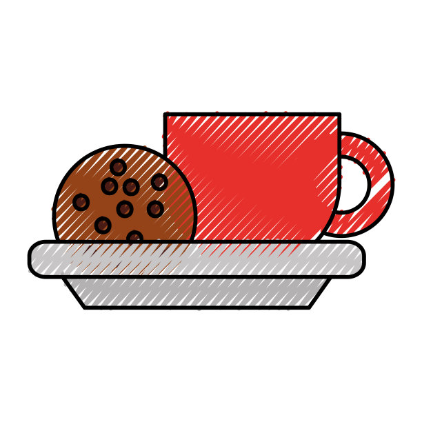 一杯咖啡和巧克力饼干图片下载