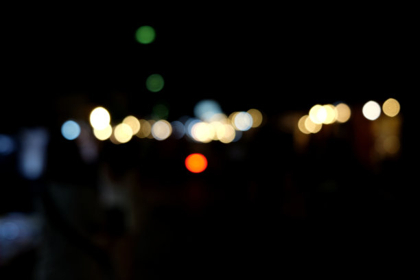 摘要城市夜光散景，散焦背景图片下载