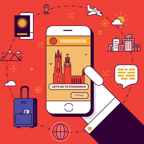 手持智能手机的斯德哥尔摩之旅计划图片下载