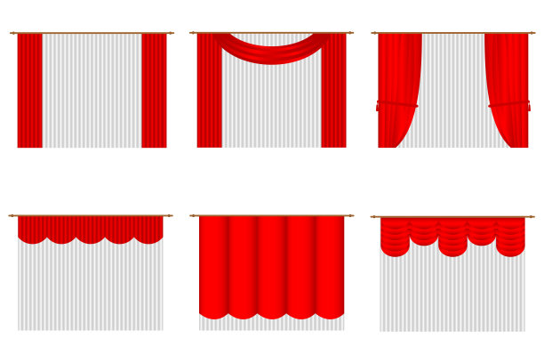 一套有薄纱的窗帘图片下载
