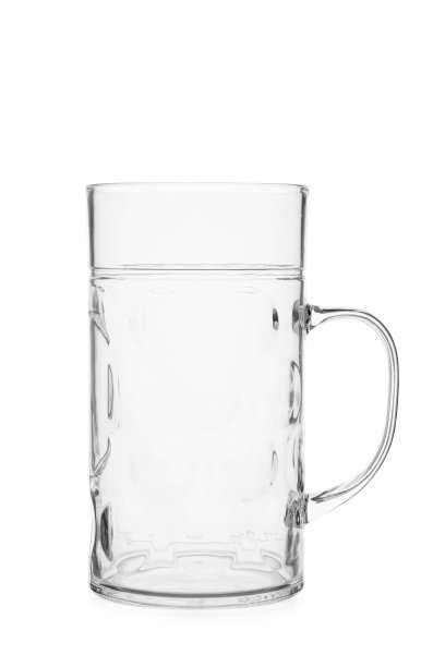 一个干净的空水晶啤酒杯图片下载