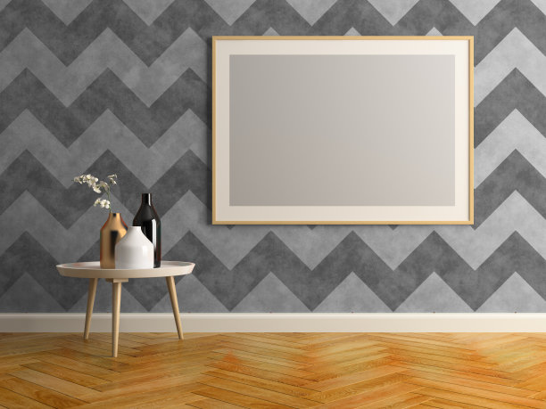 室内现代设计室内3D插图图片下载