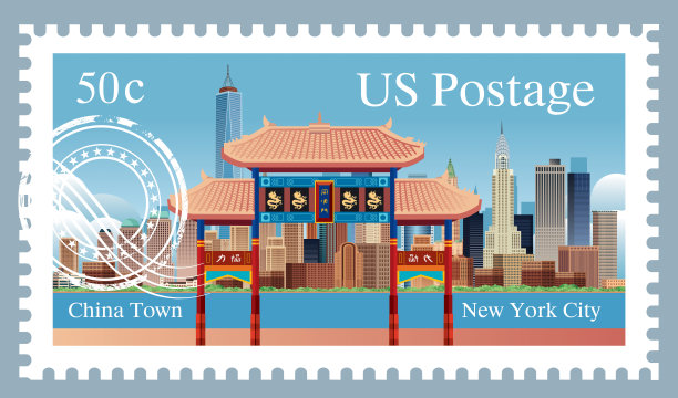 纽约市邮票图片下载