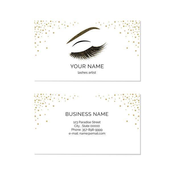 化妆师名片矢量模板图片下载