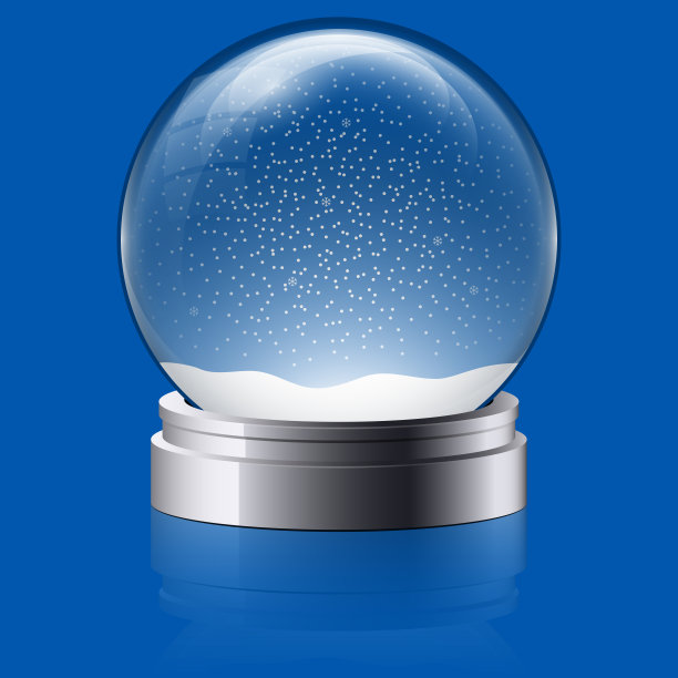 里面有雪花的球形玻璃器图片下载