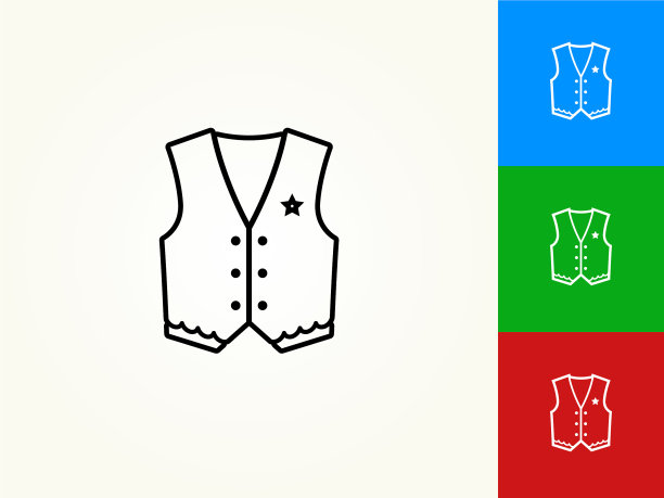 牛仔布黑色笔画线性图标图片下载