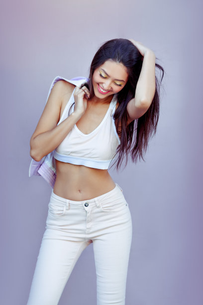 亚洲户外时装模特素材图片