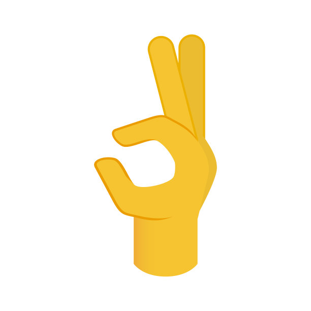 手放在白色背景上图片下载