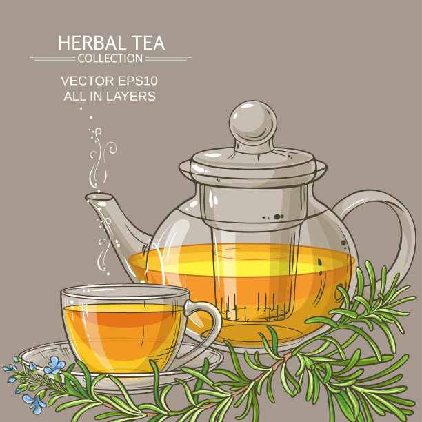 迷迭香茶插图图片下载