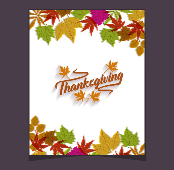 感恩节快乐。秋季背景矢量图素材图片