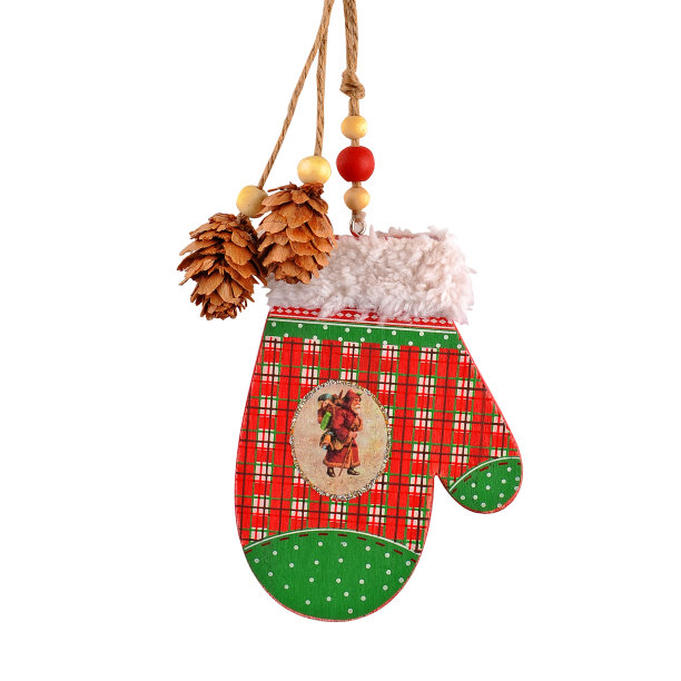 圣诞树手套形状的装饰品图片下载