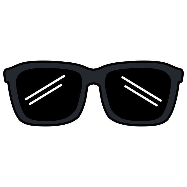 夏日太阳镜孤立图标图片下载