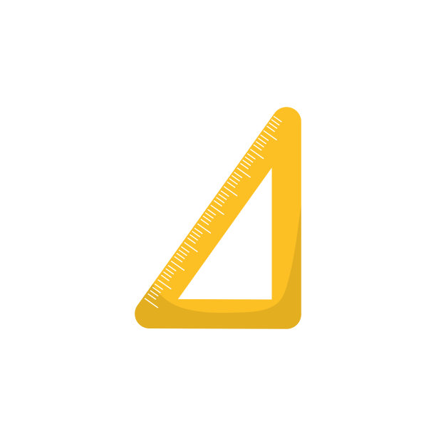 学校三角形标尺对象设计图片下载