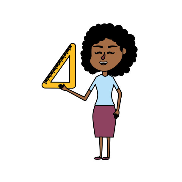 手里拿着学校工具的女教师图片下载