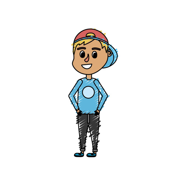 男孩的发型设计和休闲服装图片下载