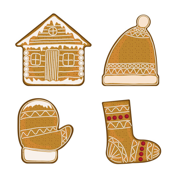 姜饼，家庭用品的形式图片下载