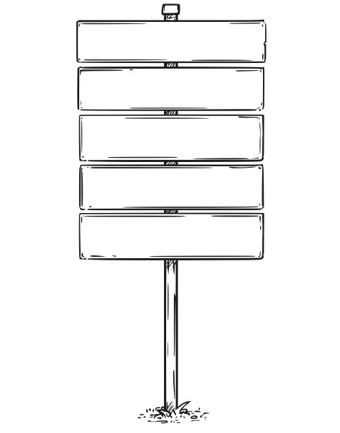 空的空白标志板绘制图片下载