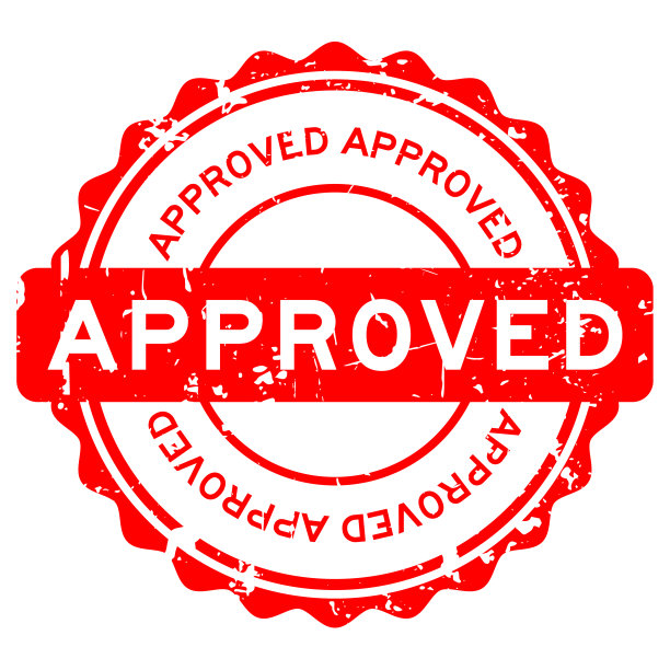 批准红色圆形橡胶印章污渍效果图片下载