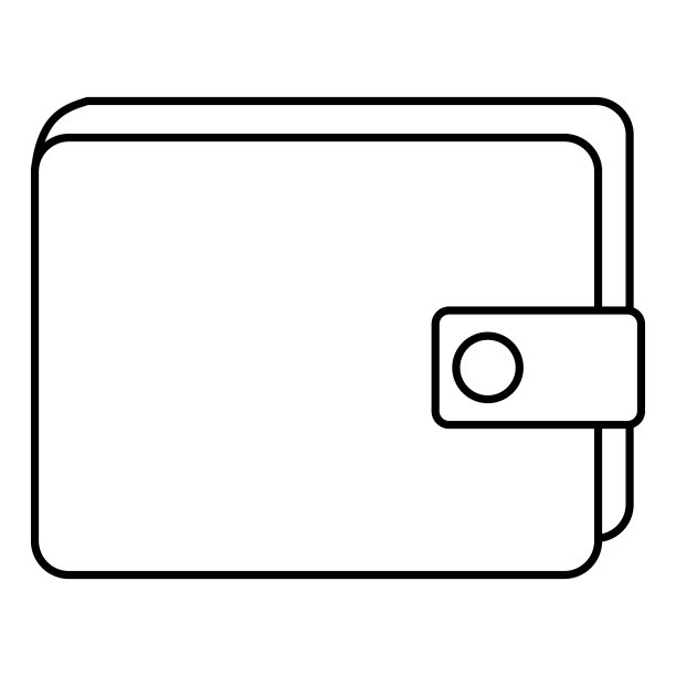 钱包金钱孤立图标图片下载