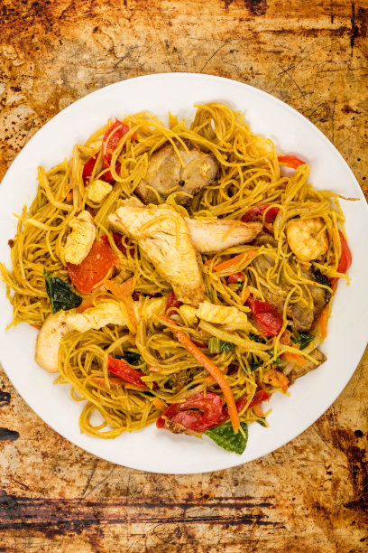 中式亚洲辣新加坡面图片下载