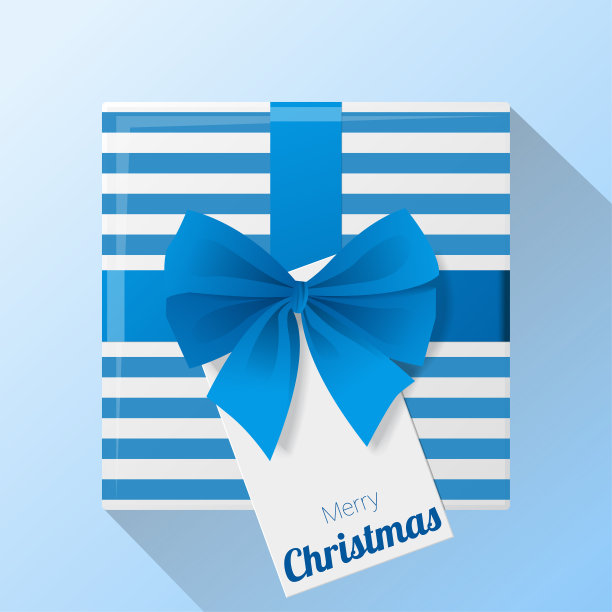 圣诞快乐和新年快乐的背景与礼品盒和贺卡，矢量，插图图片下载