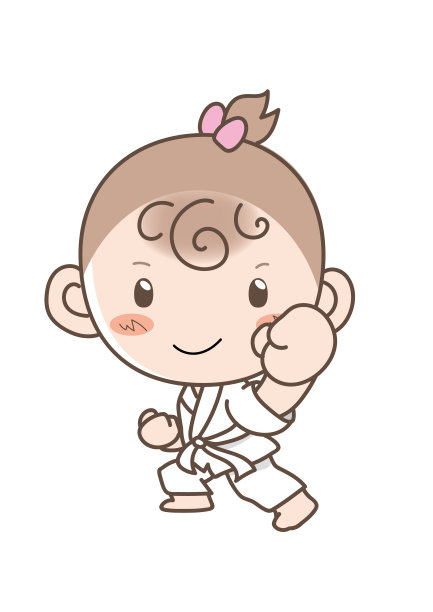 儿童空手道姿势-女孩图片下载