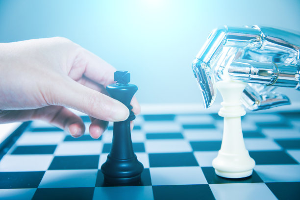 机器人与人类下棋图片下载