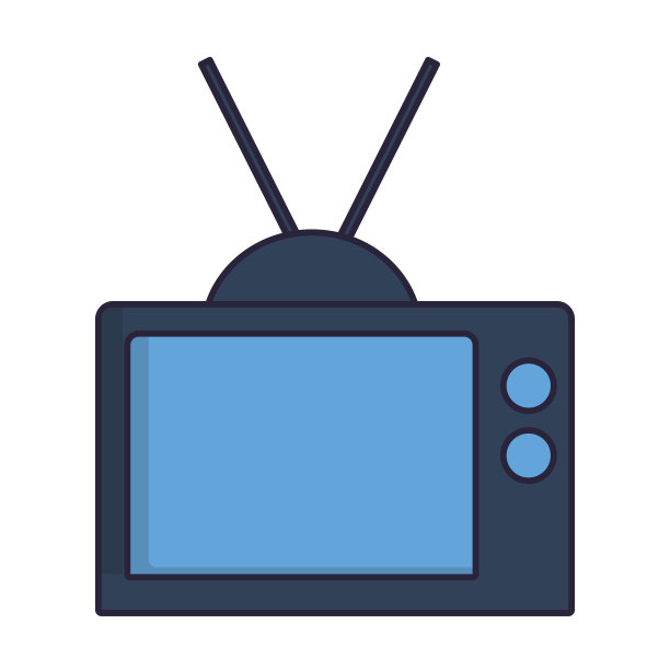 复古的电视图标图片下载
