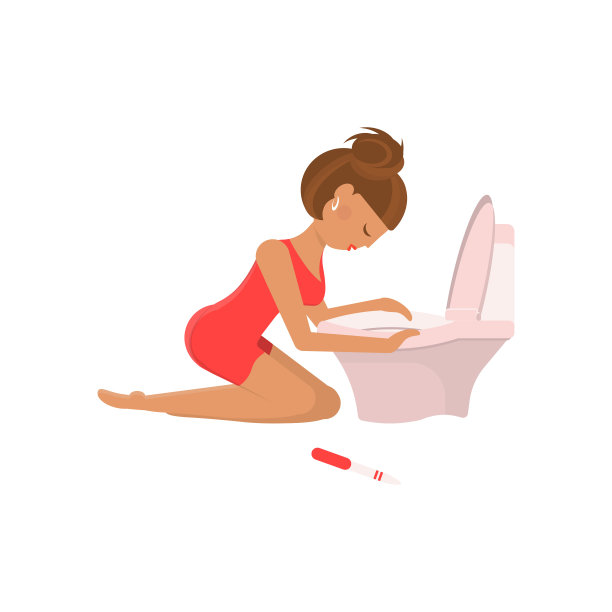 年轻女子感到恶心图片下载