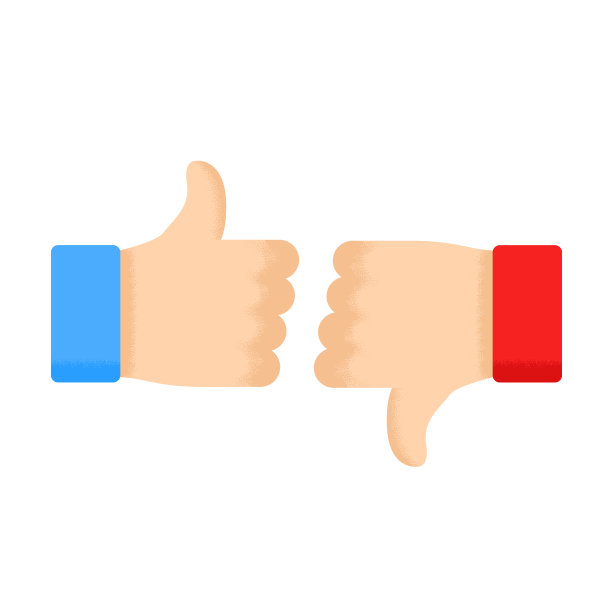 拇指向上和向下。图片下载