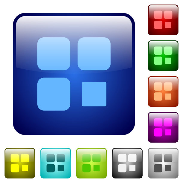 组件停止颜色方块按钮图片下载