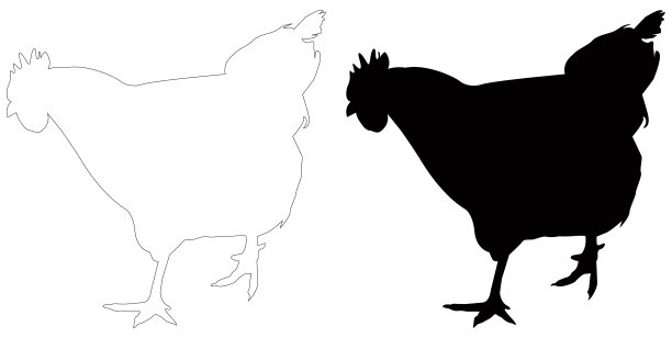 母鸡剪影图片下载