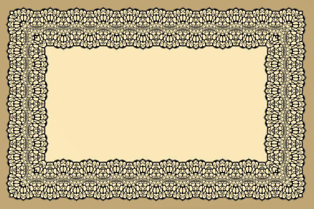 黑色花边框架图片下载