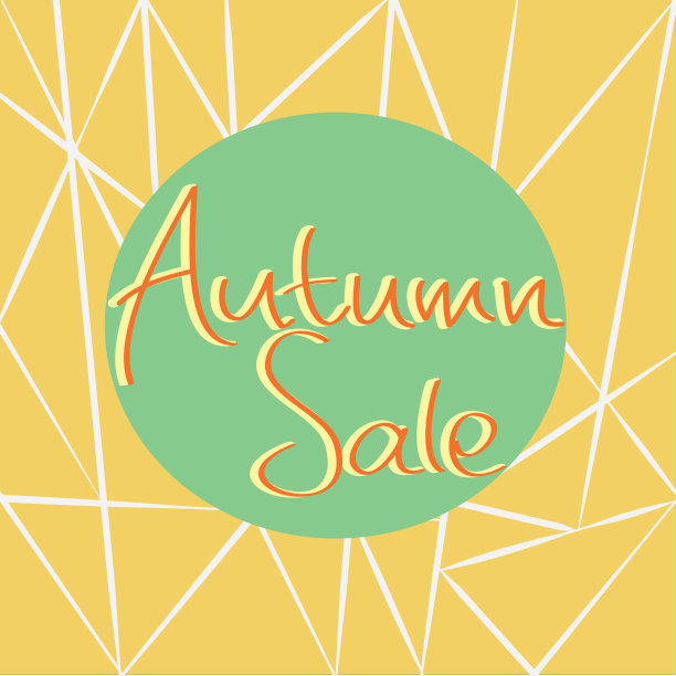 黄色抽象背景上的秋日笔迹图片下载