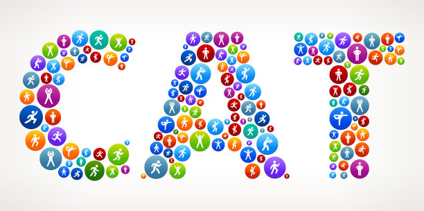 猫活跃的生活方式健康矢量按钮。图片下载