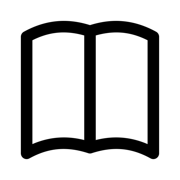 打开书细线矢量图标图片下载