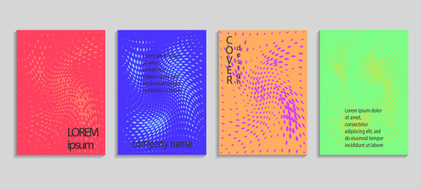 极简抽象矢量半色调封面设计。未来几何模板。矢量模板的标语牌，横幅，传单，演示和报告图片下载